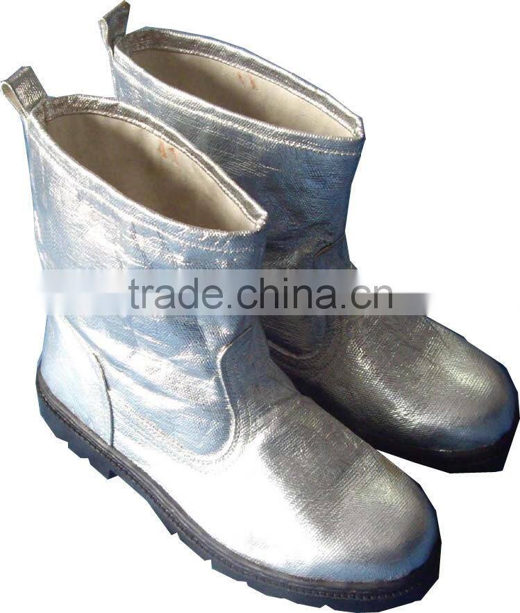 Aluminum foil composite fireproof fabric fire proof boots(Resistant 1000 degree)