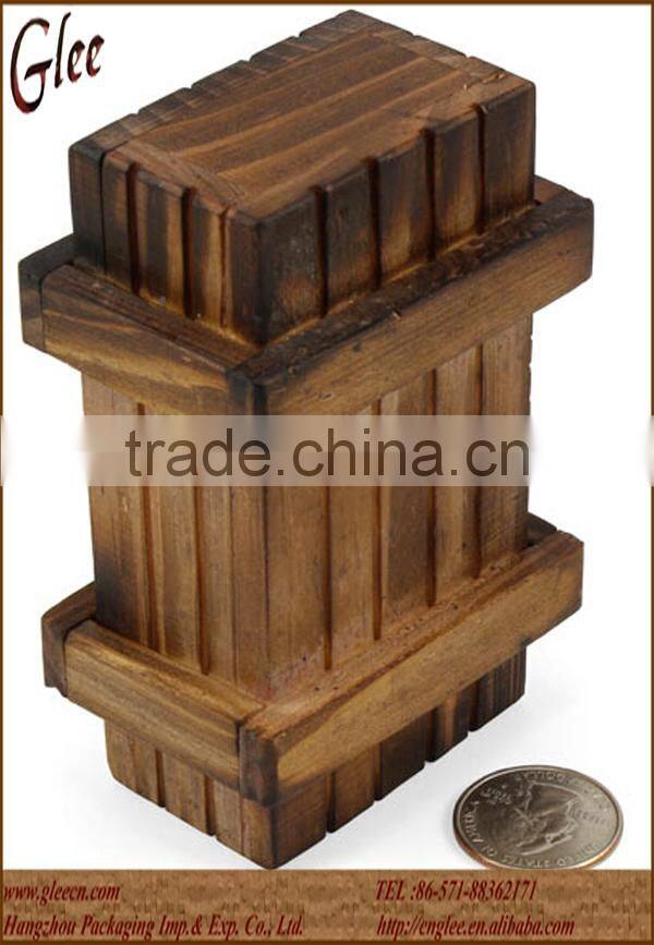small quantity burned puzzling wooden box gift box