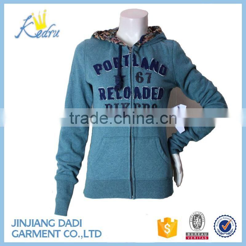 Lady Fashion Zipper-Up Sweatshirt