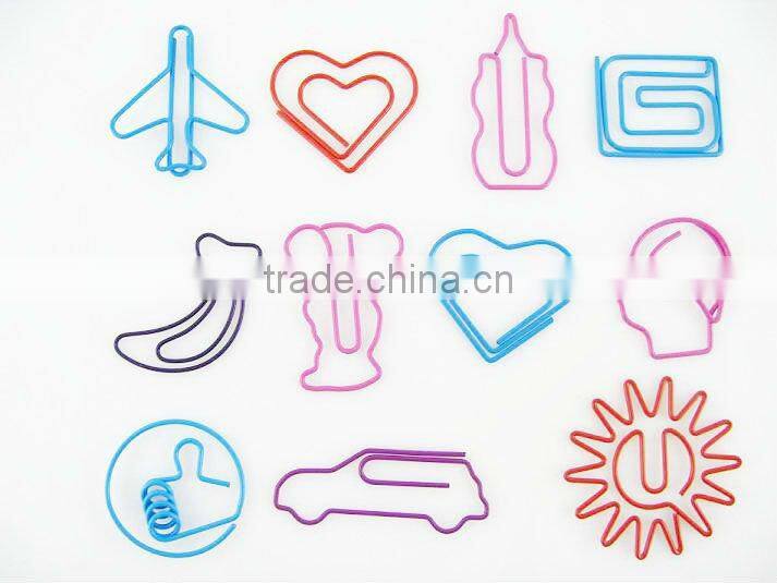 Cute shape colorful paper clip in PP box for promotion
