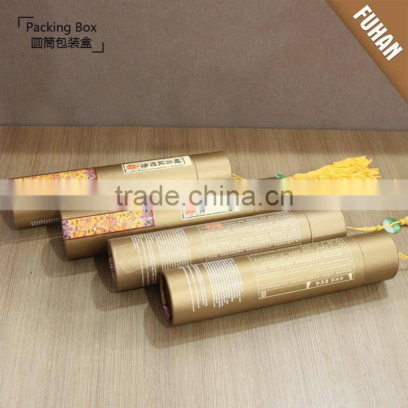 Factory Chinese Style Export Custom Cylinder Gift Paper Box