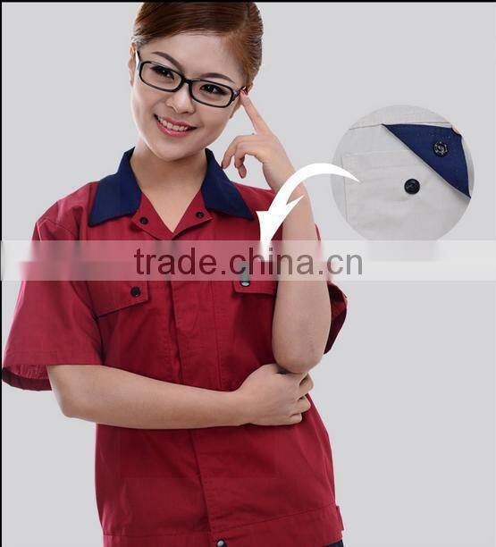 custom antistatic short sleeves workwears uniforms for worker