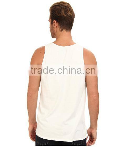 Custom Mens Sports Cotton Wholesale Plain White Tank Top