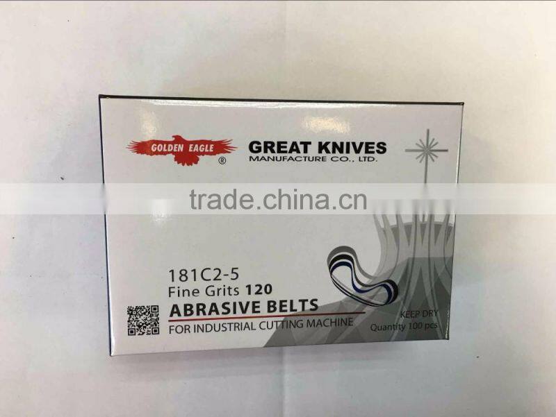 GOLDEN EAGLE GRITS ABRASIVE BELTS-FINE, MEDIUM, COARSE