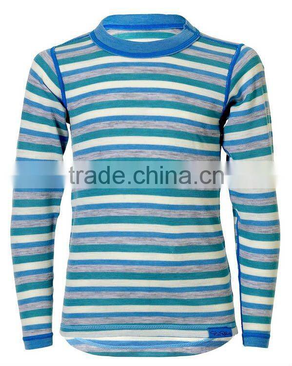 100%merino Kid clothing Thermal underwear top long johns