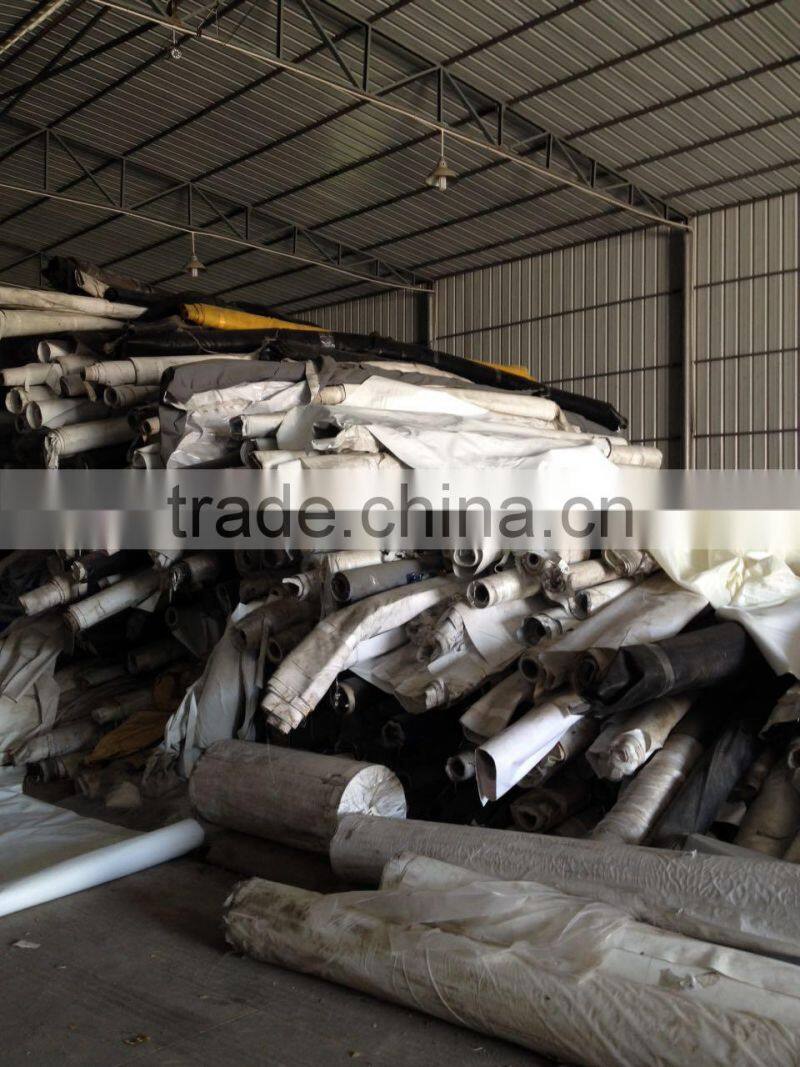 PVC Coated White Tarpaulin Fabric Stock lot For Tent and Truck Cover
