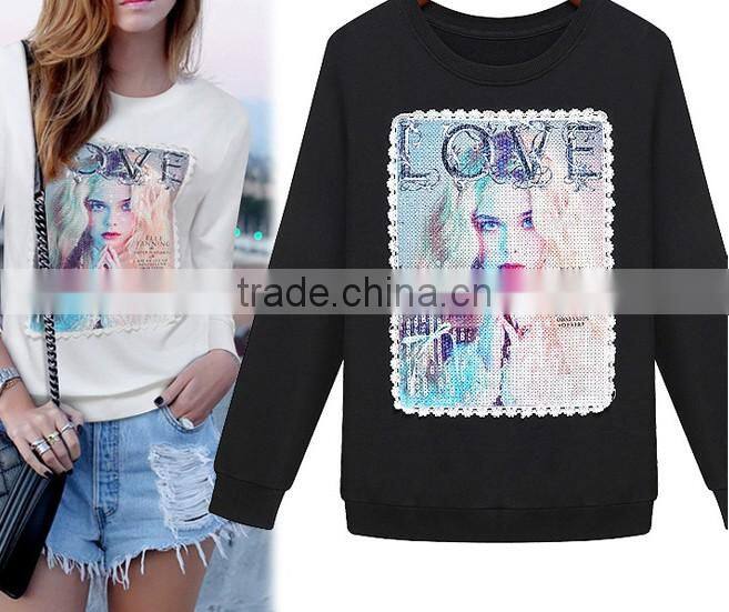 Plus size women sweater brand OEM service spring antumn European simple fashion style