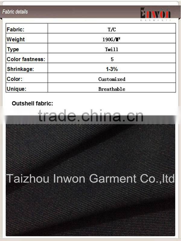 polyester cotton pilot workman's coverall