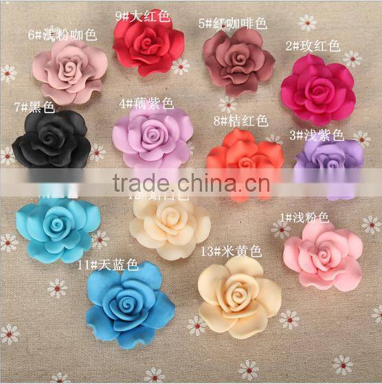 Multicolor flower clay beads diy handmade flower Porcelain charms cheap Ceramic beads wholesale