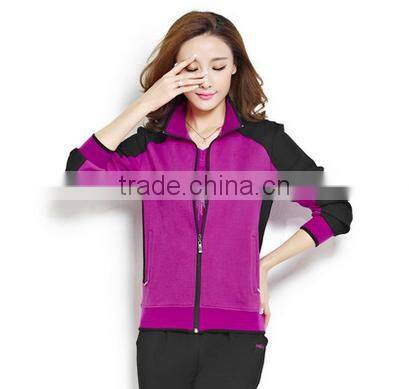 Promotional Top Design Tracksuit Wholesale Women Fitted Custom Design Your Own Tracksuit