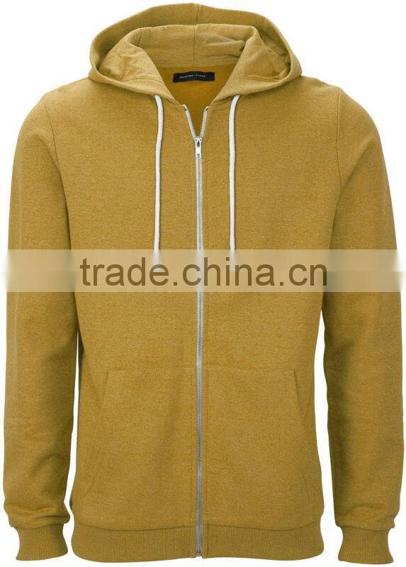 Men's heather color jacket with hoody manufacture in Chinese factory
