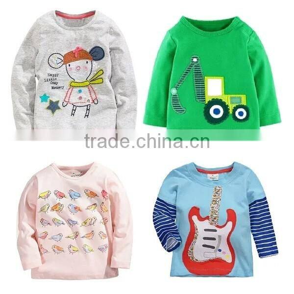 Baby kids t shirt wholesale girl kids compress t-shirt long sleeve child t-shirt with cute pattern