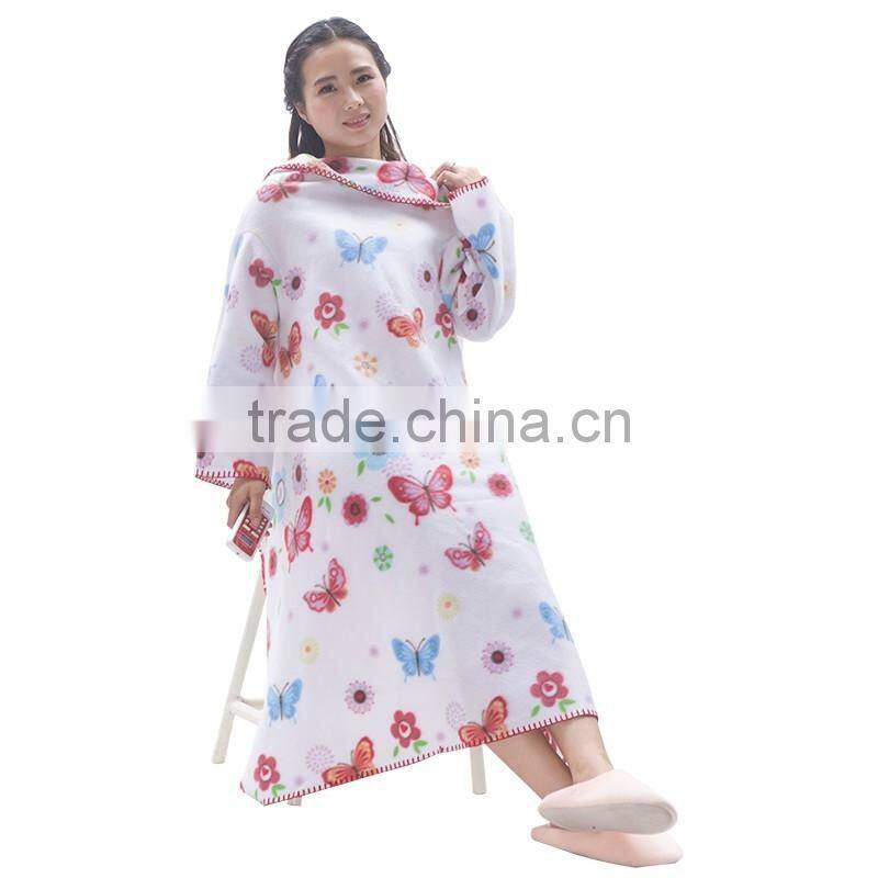 2016 Hot sales 100% polyester slanket made in china adults tv blanket