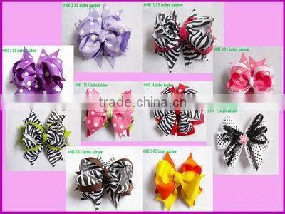 Boutique Hair Bows Girls Baby Alligator Clip Grosgrain Ribbon Headbands Popular children tire/hair clip/hair bowknot