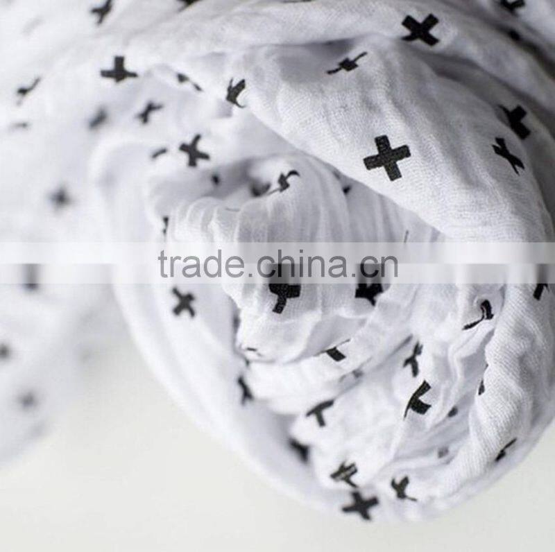 Breathable soft cotton baby muslin blanket,baby muslin swaddle blanket
