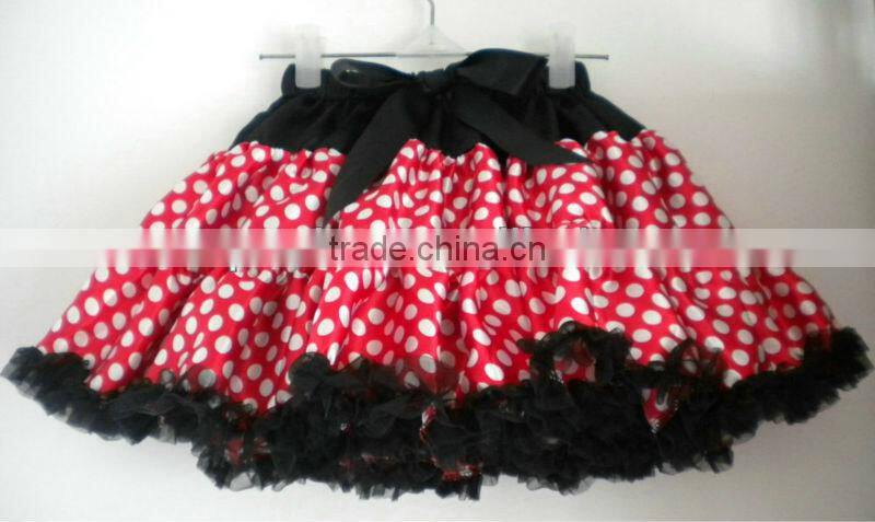 hot pink baby girl fluffy satin pettiskirts girl's tutu skirts