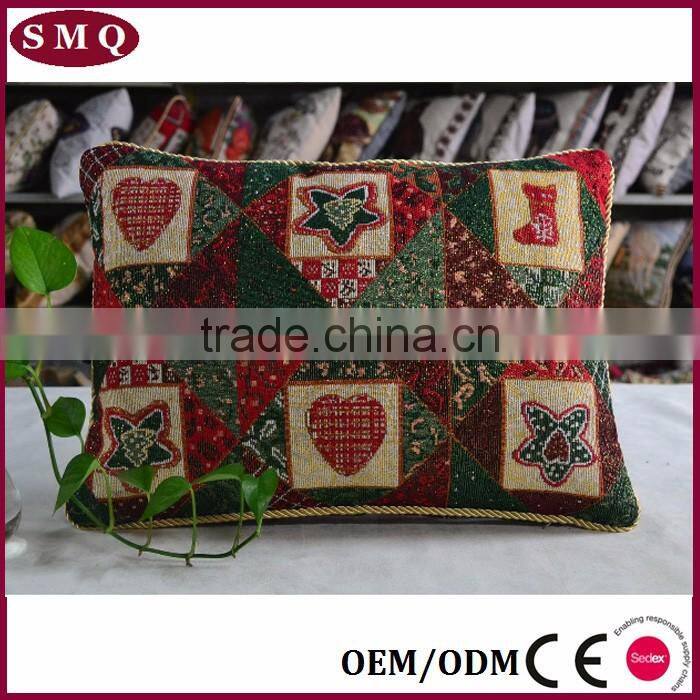 Christmas colorful bolster tapestry pillow covers