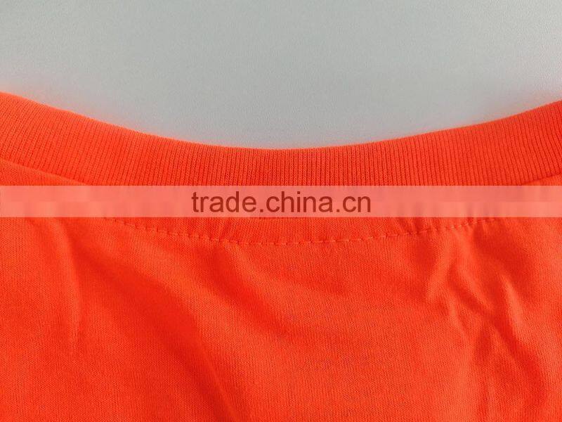 Manufacturer mens high visibility orange short sleeve chest pocket reflective safety T-shirt