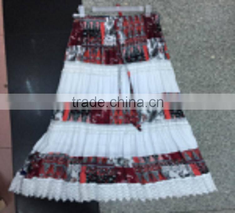 Custom top designs fancy pleated chiffon skirt long maxi skirt for girls