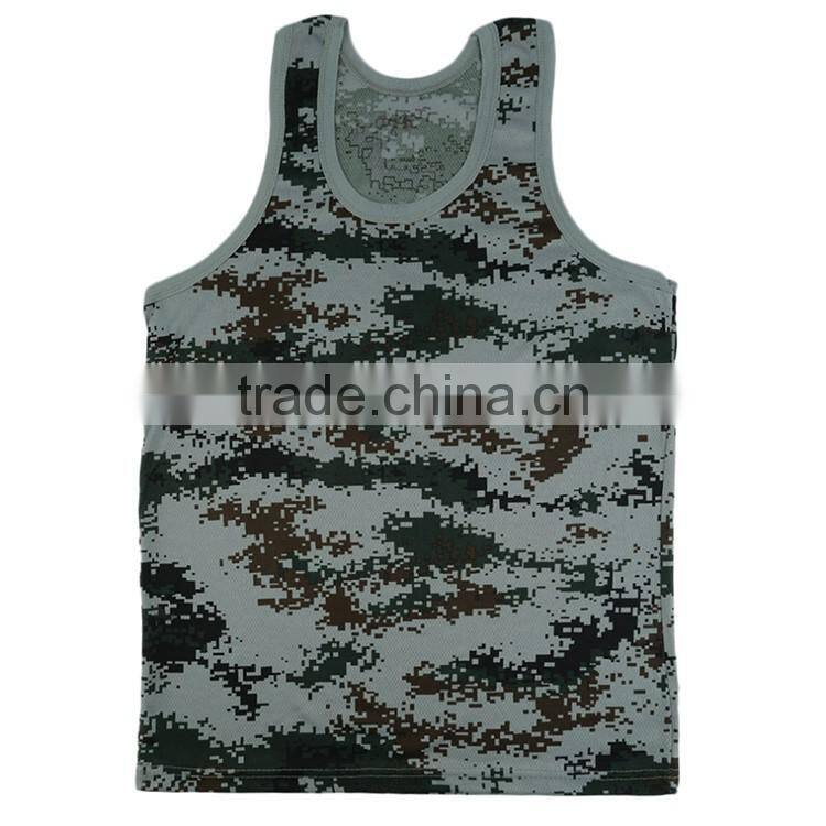 Guangzhou Shandao Factory Low Price Cool max Unisex Camo Sleeveless sportswear miami