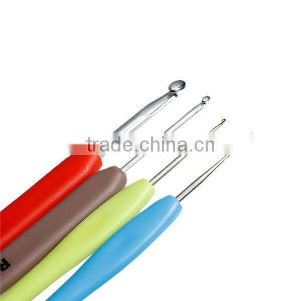 Custom 16pcs 2.50-6.0mm Plastic Crochet Hook Set with PU Pouch
