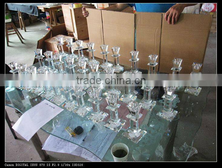 Hot sale black base Crystal candlesticks