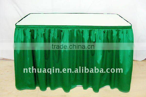 100% polyester table skirts for banquet wedding table linen table skirting cover