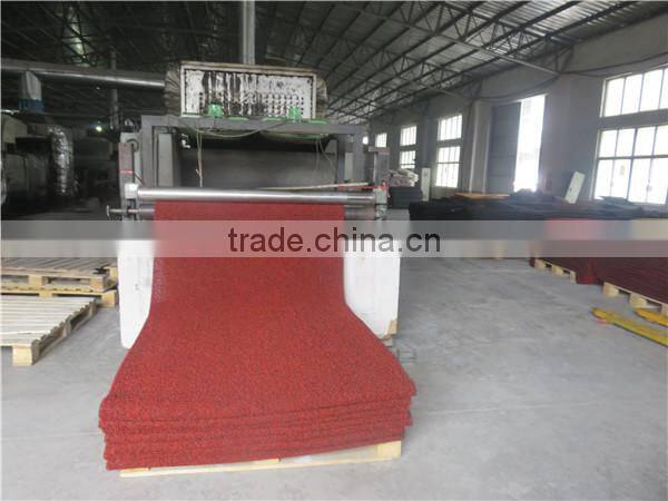 13mm 3.7kg/sqm Cheap and Eco-friendly double color PVC car mat with nail backing for Malaysia market