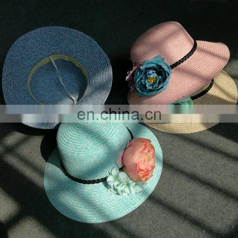 Sunshade Straw Hat Flower Basin Cap Outdoor Sun Protection Fisherman's Hat