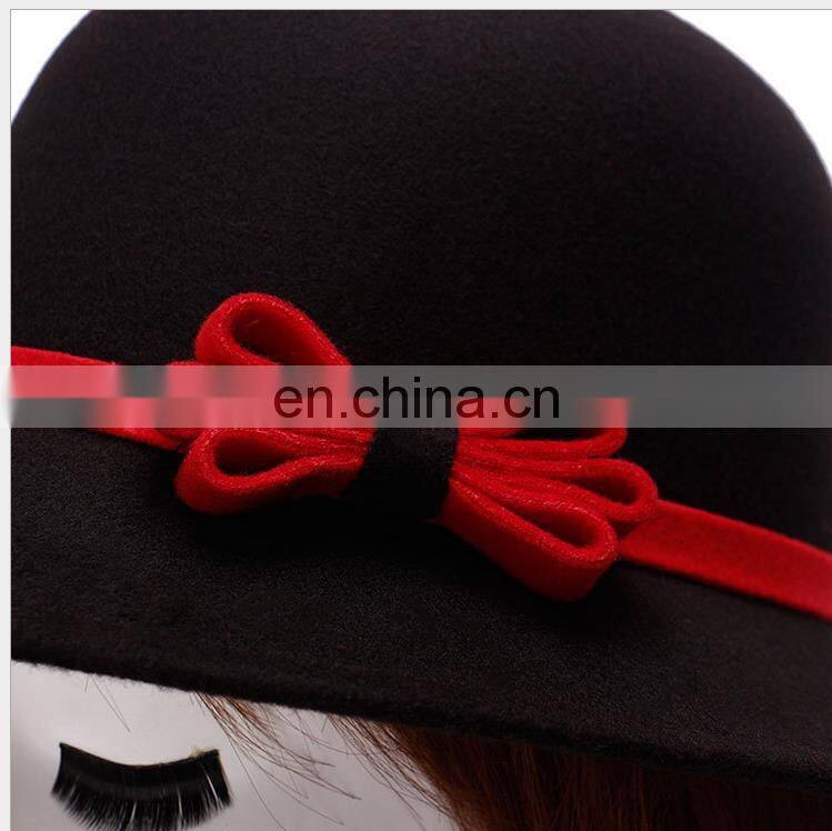 Custom cheap high quality new fashionable winter fascinator women party felt hat for festival gifts