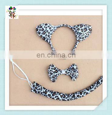 Adults Kids Leopard Animal Ears Party Headbands with Bow Tail HPC-0789
