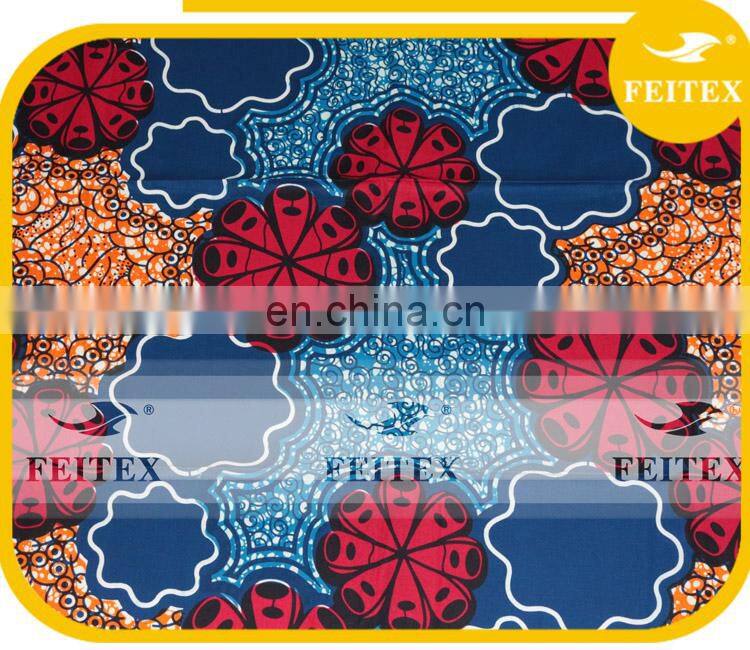 2015 Fashion african wax fabric wholesale embroidery print dress fabric for occasion