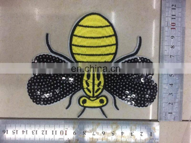 2016 cheap embroidery sequins cute hot fix motifs,fashion patches,embroidered patch
