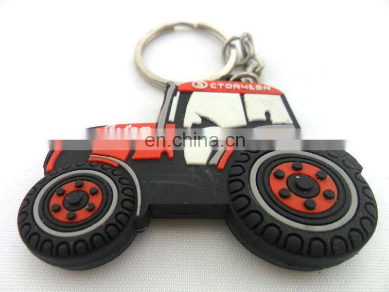 custom soft pvc rubber car logo keyring