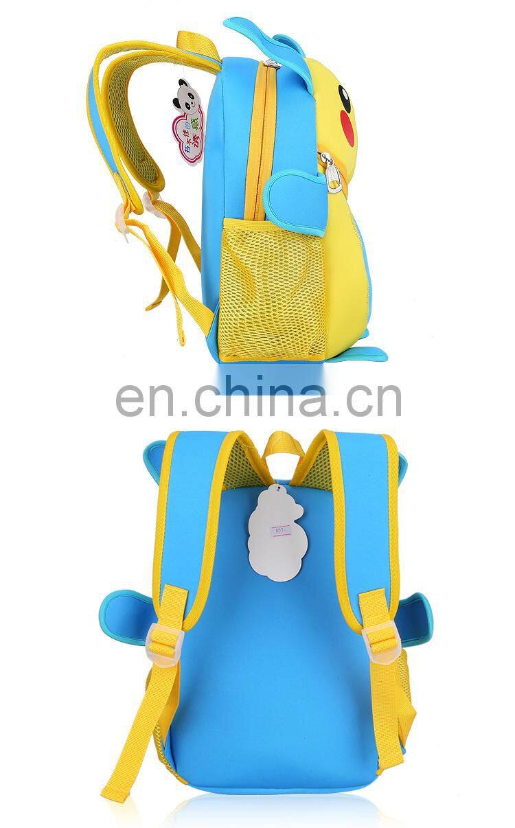 Boys Girls School Bags 3D Pikachu Prints Backpack