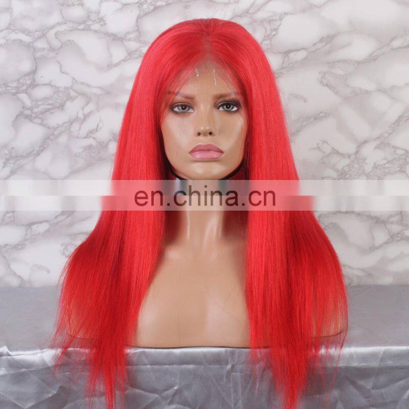 Fast Shipping Virgin Hair Customized Colored Brazilian Full Lace Wig