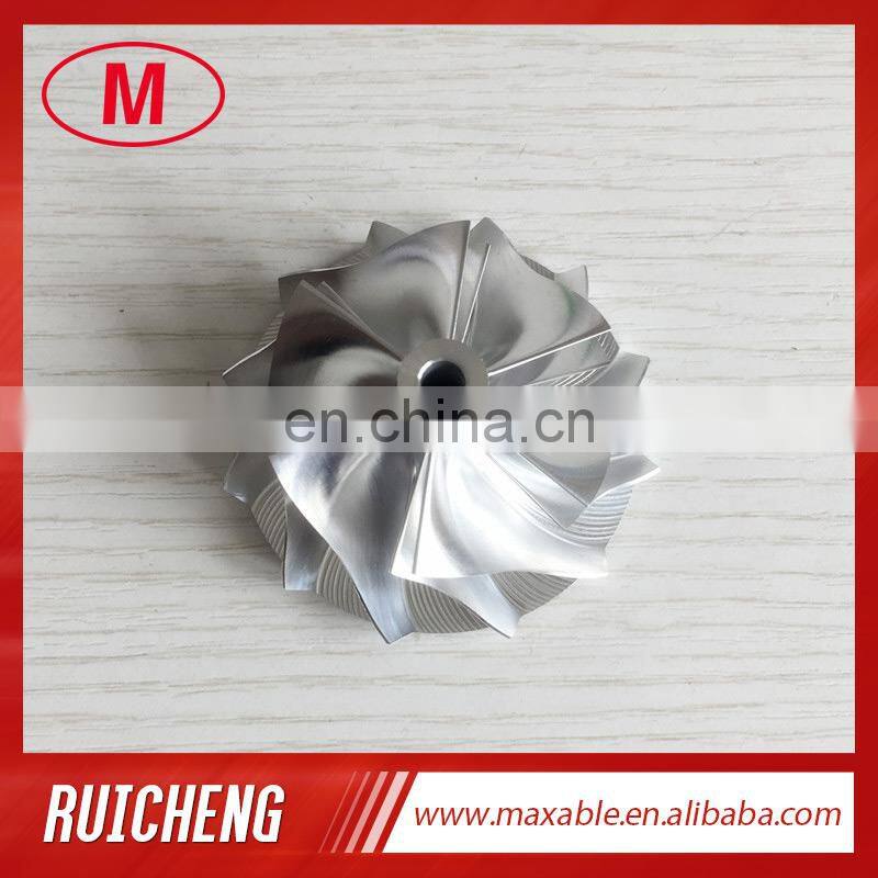 RHF5H 43.26/56.00mm 6+6blades High performance turbo billet/milling/aluminum 2618 compressor wheel for VF38/VF40/VF54