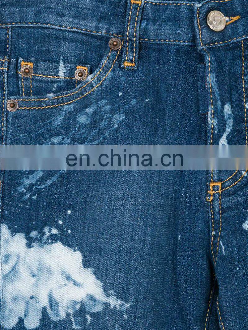 DiZNEW OEM High Quality Blue Painting Denim Clothing Kids Boys Biker Jeans pants