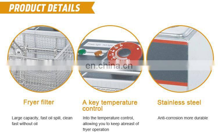 Restaurant Commercial Stainless Steel Electric Fast Food Deep Fryer