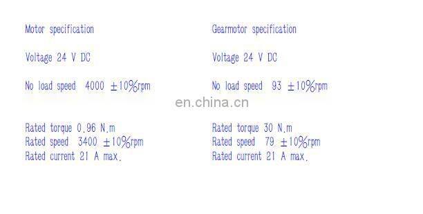 AGV steering system use brushed dc gear motor 30Nm 250w output, for Auto Guided Industrial Vehicles