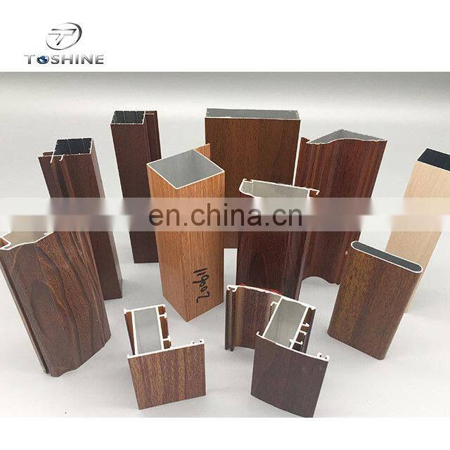 Wood Grain Powder Coating Aluminium Extrusion Products 6063 6061 T4 T5 T6