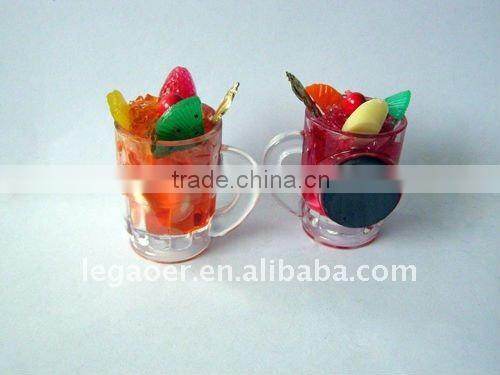 Tooth Shaped Acrylic Small Sand Timer Fridge Magnet