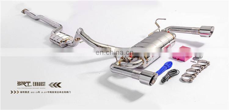 srt exhaust for ford kuga/eco sport/f150 valve exhaust catback with quad double tip