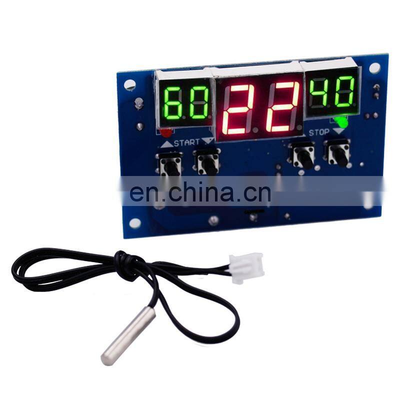 W1401 DC12V digital display thermostat Intelligent temperature controller module thermometer control With NTC sensor led 33% off