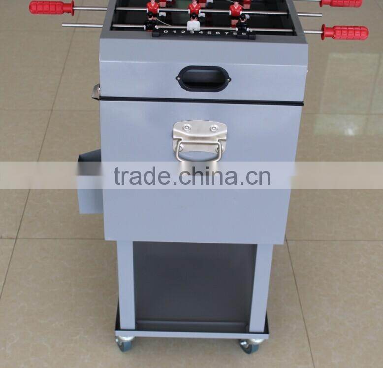 Football table game metal ice beer cooler box with wheels (C-012)