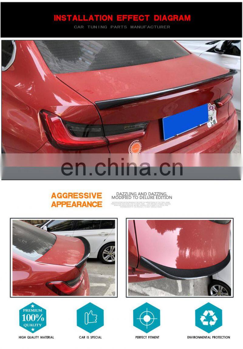 For BMW G20 330i M340i 2019-2020 Rear Roof Spoiler Wing Carbon Fiber