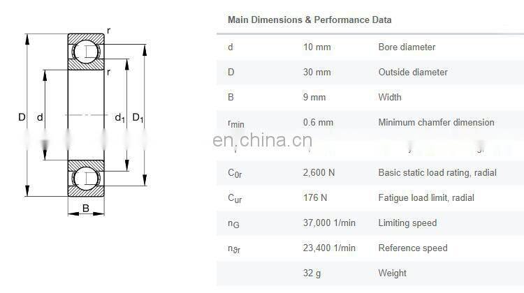 6200ZZ imported from Japan deep groove ball bearing 6200