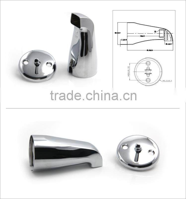Adjustable zinc wall mount bath faucet in chrome plated