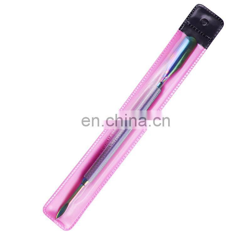 Stainless Steel Metal Nail Cleaner Trimmer Cuticle Pusher Set For Nail Cuticle Care