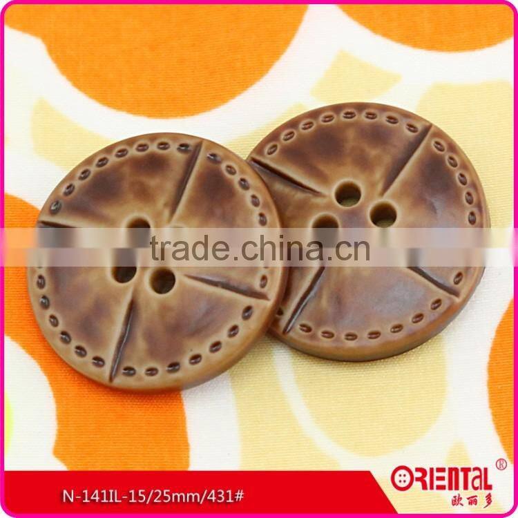 4-hole imitation leather plastic coat button